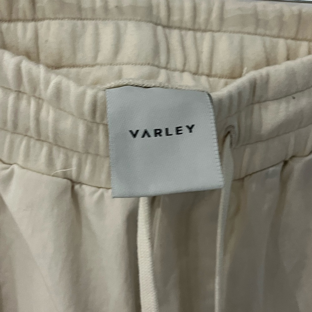 Varley Cream Track Pants with Elastic Cuffs - Picture 3 of 4